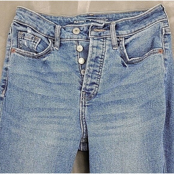 Old Navy Womens Jeans Size 0 Button Fly Extra High Rise Kicker Boot Cut 25x31 - Picture 3 of 11